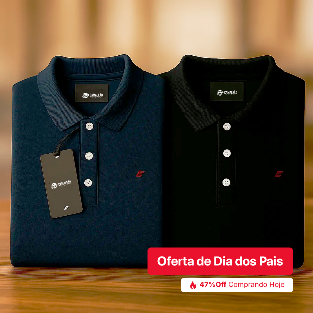 Kit 2 Camisa Polo ELL.US - Promoção de Dia dos Pais