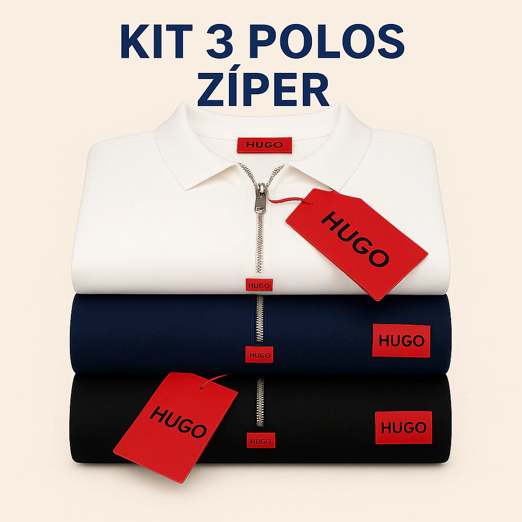 KIT 3 POLOS ZIPER HB - PHILIX