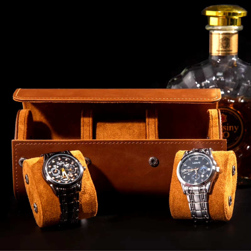 Porta-Relógio em Couro