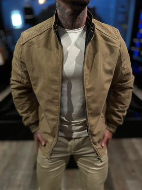 JAQUETA PREMIUM CASUAL REVERSIVEL CAQUI/PRETA