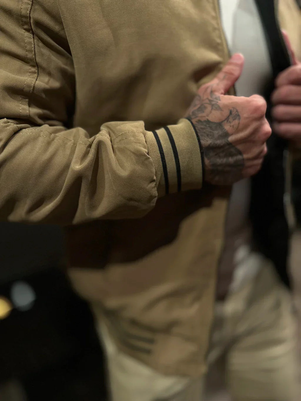 JAQUETA PREMIUM CASUAL REVERSIVEL CAQUI/PRETA