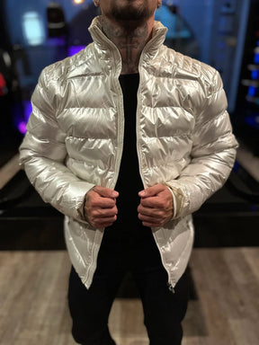 JAQUETA PUFFER PREMIUM PEROLIZADA BRANCA