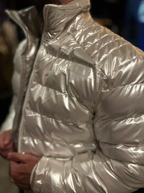 JAQUETA PUFFER PREMIUM PEROLIZADA BRANCA