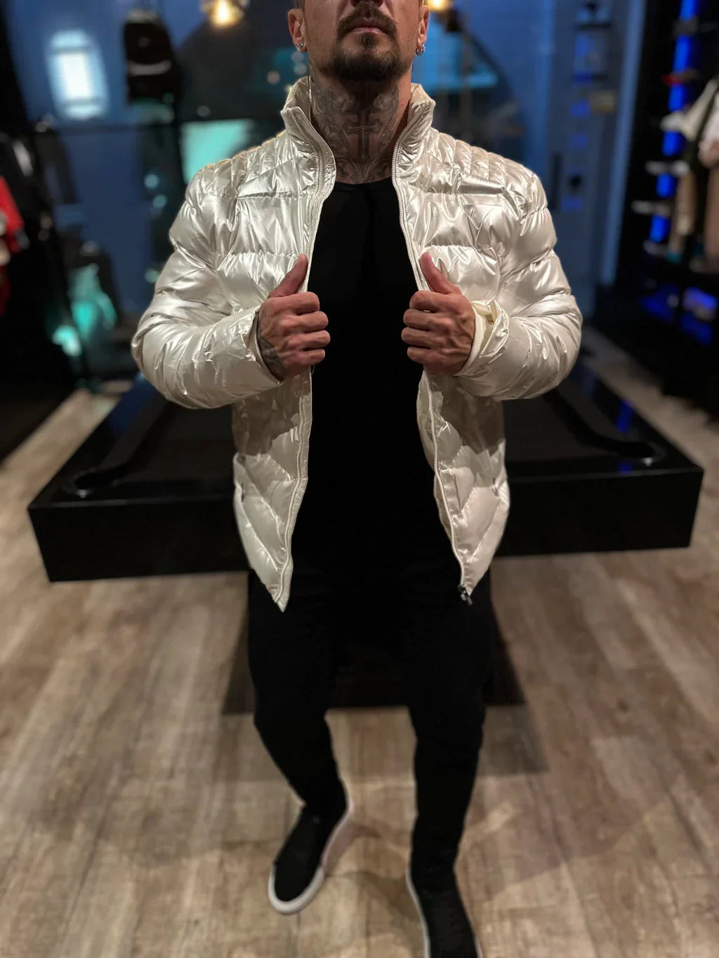 JAQUETA PUFFER PREMIUM PEROLIZADA BRANCA