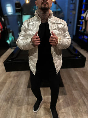 JAQUETA PUFFER PREMIUM PEROLIZADA BRANCA