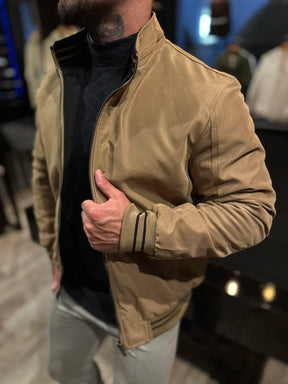 JAQUETA PREMIUM CASUAL REVERSIVEL CAQUI/PRETA