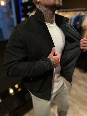 JAQUETA PREMIUM CASUAL REVERSIVEL PRETA/CHUMBO