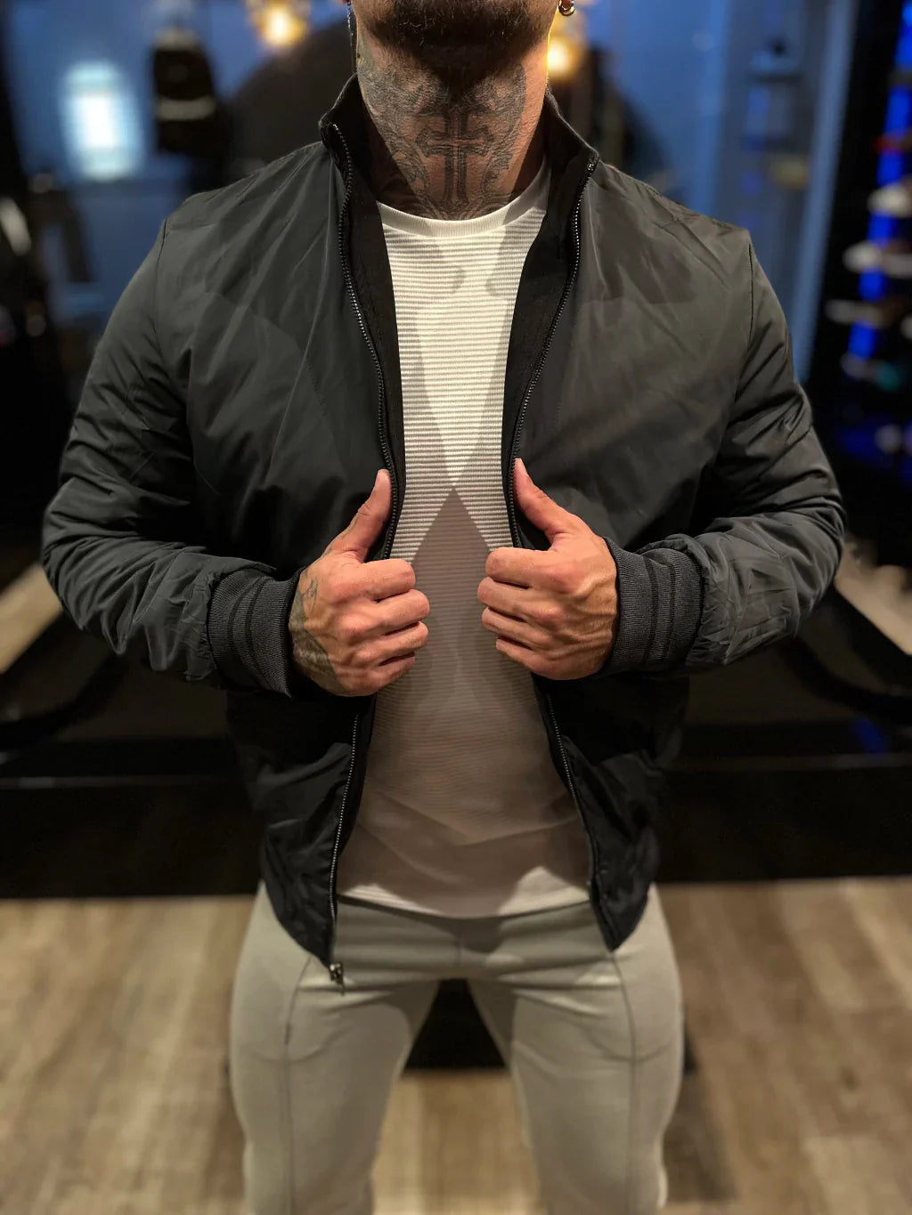 JAQUETA PREMIUM CASUAL REVERSIVEL PRETA/CHUMBO