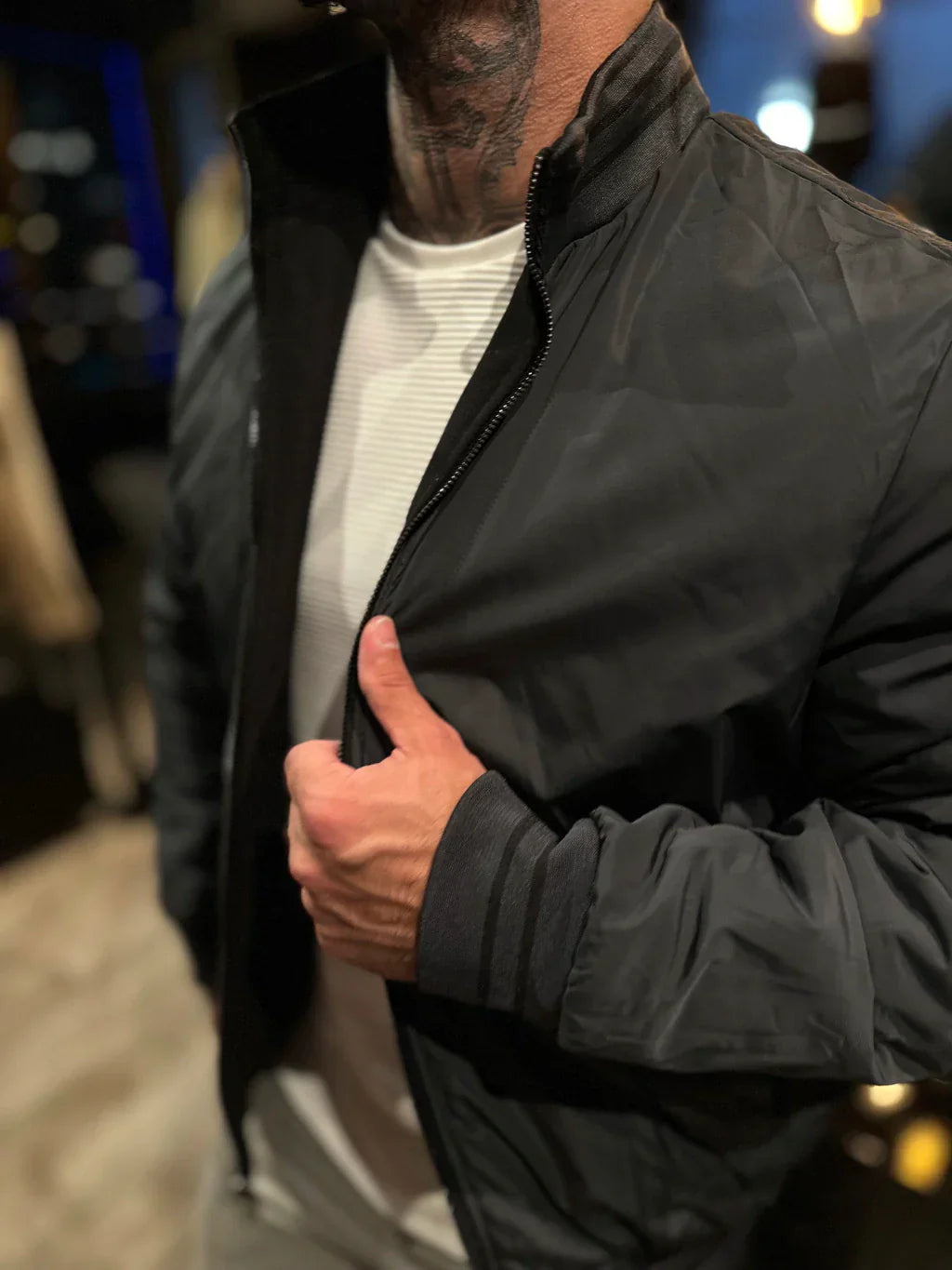 JAQUETA PREMIUM CASUAL REVERSIVEL PRETA/CHUMBO